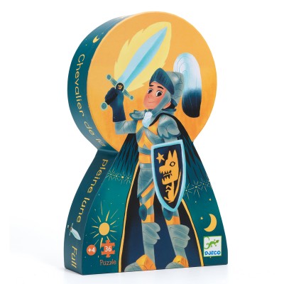 PUZZLE SILHOUETTE LE CHEVALIER DE LA PLEINE LUNE-36 PCS -...