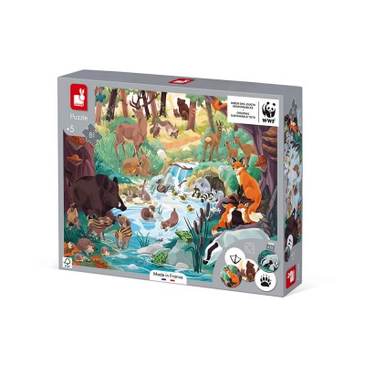 WWF - PUZZLE CHERCHE ET TROUVE LES EMPREINTES - 81 PCS -...