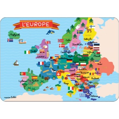 SET DE TABLE EUROPE - CARTES D'ART