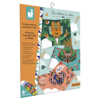 6 CARTES POP-UP ANIMAUX A CREER- JANOD