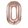 BALLON MYLAR 0 ROSE GOLD 86 CM- TIM ET PUCE