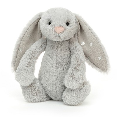 BASHFUL LAPIN GRIS ETOILE - SHIMMER 18 CM SMALL-JELLYCAT