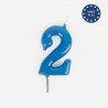 BOUGIE CHIFFRE 2 BLEU - MY LITTLE DAY