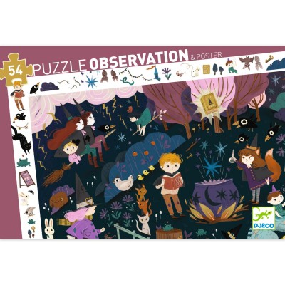 PUZZLE OBSERVATION -APPRENTIS SORCIERS - 54 PCS - DJECO