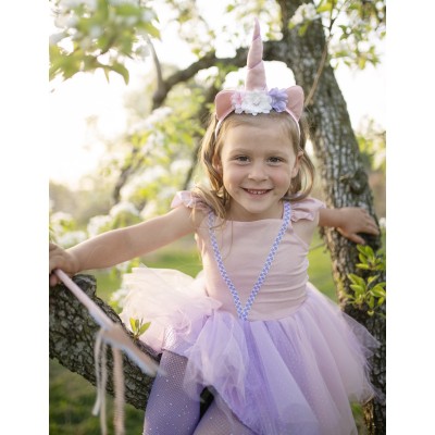 ROBE DE LICORNE SCINTILLANTE AVEC COIFFE  3-4 ANS - GREAT...