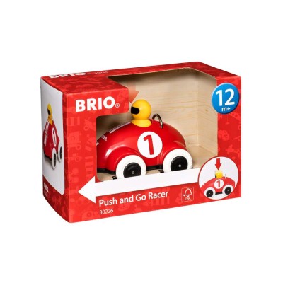 VOITURE DE COURSE PUSH & GO ROUGE - BRIO