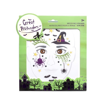 AUTOCOLLANTS POUR LE VISAGE - THEME SORCIERE - GREAT...