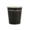 GOBELETS 200ML FESTONNES NOIRS  X8 - TIM ET PUCE