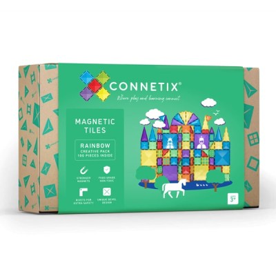 TUILES MAGNETIQUES ARC EN CIEL-PACK 100 PCS -CONNETIX TILES