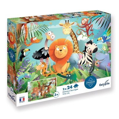 PUZZLE 2X24 P - ANIMAUX SAUVAGES - SENTOPHERE