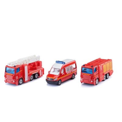 SET POMPIERS 3 VEHICULES - VERSION FRANCE - SIKU