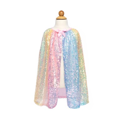 CAPE SEQUINS MULTICOLORE PASTEL 4-6 ANS - GREAT PRETENDERS