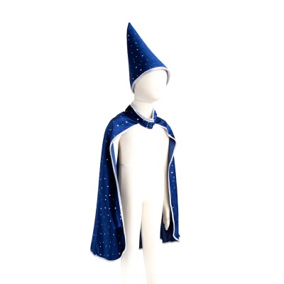 CAPE DE MAGICIEN BLEUE AVEC CHAPEAU 4-6 ANS - GREAT...