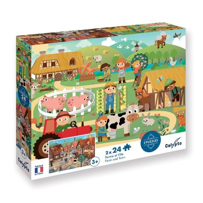 PUZZLE 2X24 P FERME ET VILLE  - SENTOSPHERE