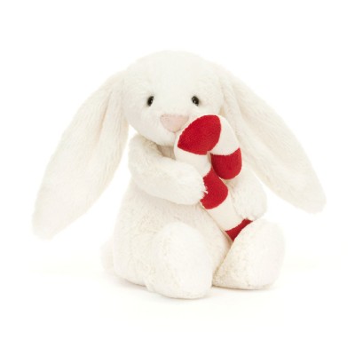 BASHFUL BUNNY WITH CANDY CANE - JELLYCAT