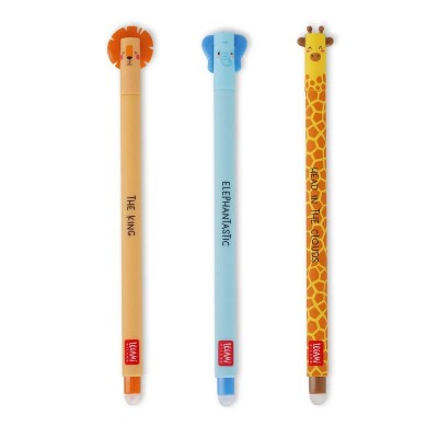 LOT DE 3 STYLOS À ENCRE GEL EFFACABLE SAVANNE -LEGAMI