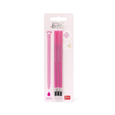 SET DE 3 RECH ROSE POUR STYLO À ENCRE GEL EFFAÇABLE - LEGAMI