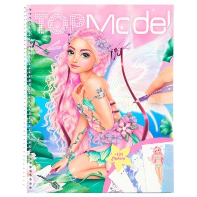 TOPMODEL ALBUM DE COLORIAGE STICKERS FANTASY