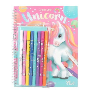 YLVI LICORNE ALBUM A COLORIER AVEC SET CRAYONS