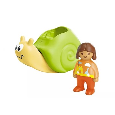 JUNIOR: ENFANT AVEC ESCARGOT A BASCULE - PLAYMOBIL