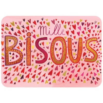 CARTE MILLE BISOUS -CARTES D'ART