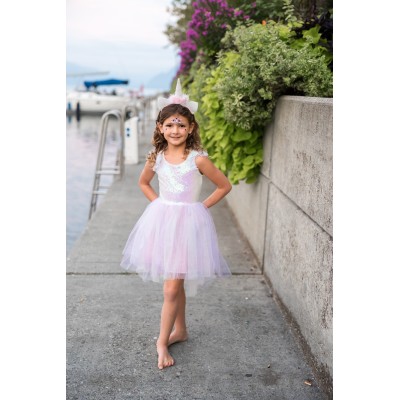 ROBE LICORNE DREAMY ROSE AVEC COIFFE 5-6 ANS - GREAT...