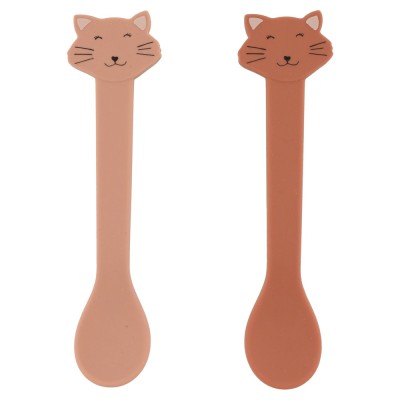 LOT DE 2 CUILLERES SILICONE MRS CAT - TRIXIE