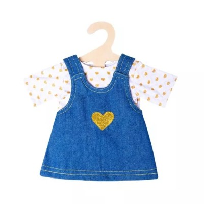 ENSEMBLE ROBE JEAN POUPEE 28-35 CM - HELESS