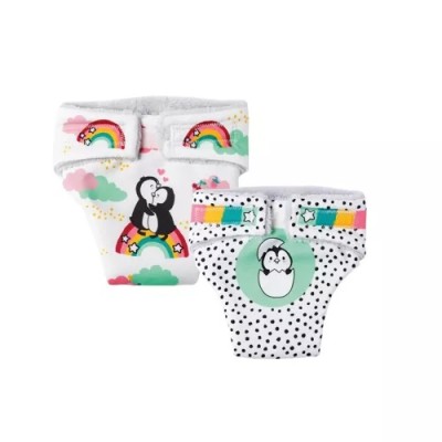 COUCHES TISSUS PINGOUIN POUPEE 28-35 CM - HELESS