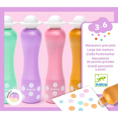 MARQUEURS GROS POIS PEARLY (4 MARQUEURS) - DJECO