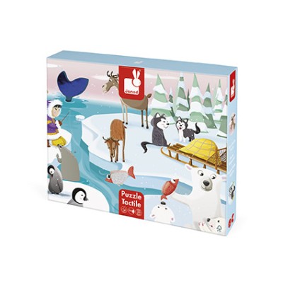 PUZZLE TACTILE LA VIE SUR LA BANQUISE - 20 PCS - JANOD