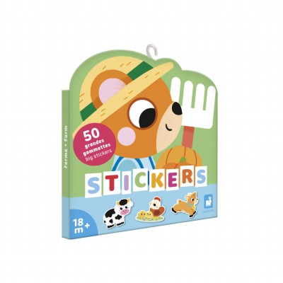 50 GRANDES GOMMETTES - ANIMAUX FERME - JANOD
