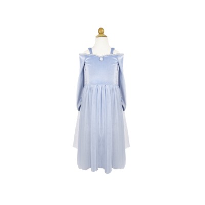 ROBE DE PRINCESSE VELOURS REINE DES GLACES 5-6 ANS -...
