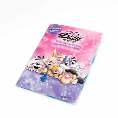 CAHIER AVEC STICKERS REPOSITIONNABLES A5 DIDDL