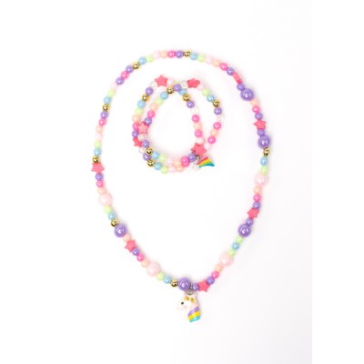 ENSEMBLE COLLIER ET BRACELET - CHEERFUL STARRY UNICORN -...