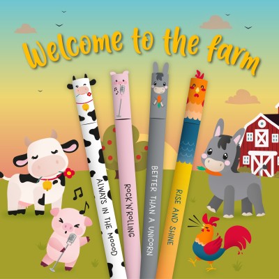SET DE 4 STYLOS EFFACABLES FERME- LEGAMI