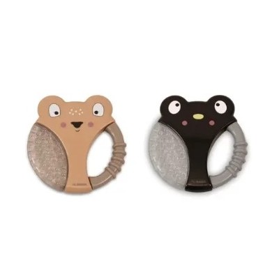 ANNEAU DE DENTITION RAFRAICHISSANT BEIGE + NOIR