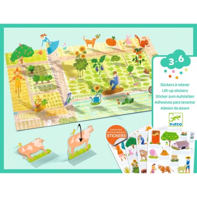 STICKERS A RELEVER - LA FERME - DJECO