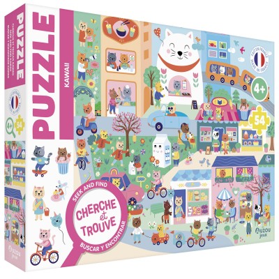PUZZLE CHERCHE ET TROUVE KAWAI - AUZOU
