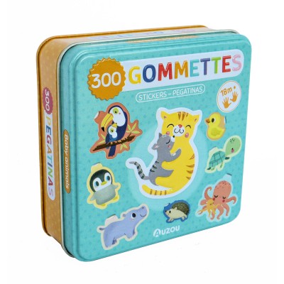 GOMMETTES METAL BEBES ANIMAUX - AUZOU