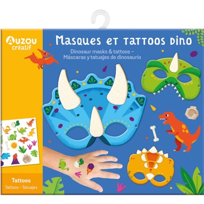 MASQUES ET TATTOOS DINO - AUZOU