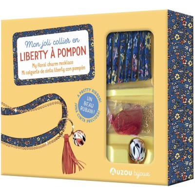 MON JOLI COLLIER EN LIBERTY A POMPON- AUZOU