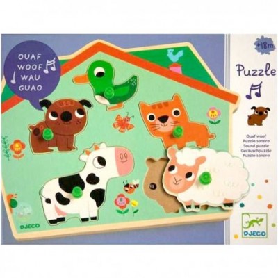PUZZLE SONORE OUAF WOOF - DJECO