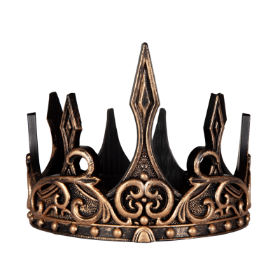 COURONNE DE ROI LUXE LATEX OR/NOIR - GREAT PRETENDERS